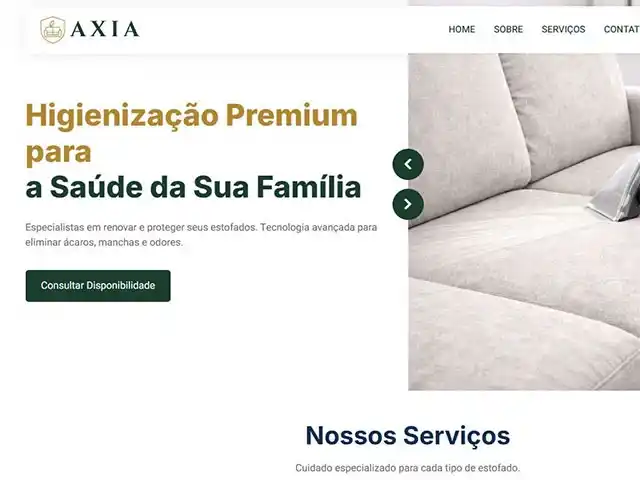 Landing Page Axia