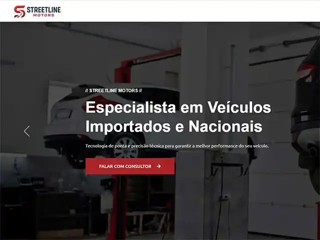 Landing Page Streetline Motors